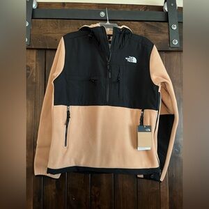 The North Face Tan and Black Fleece Jacket